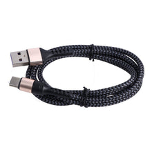 1M 5A PD40W Nylon gevlochten USB - C snellaad datakabel goud