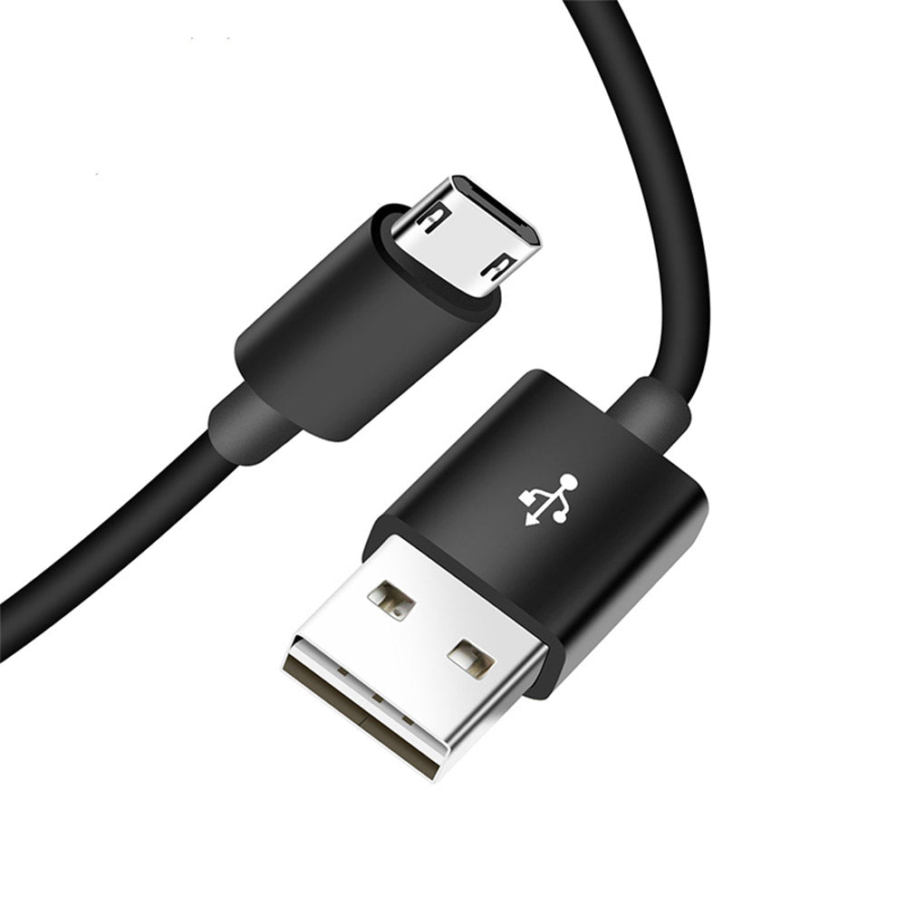 1m dubbelzijdige blindplug micro poort oplaadkabel zwart