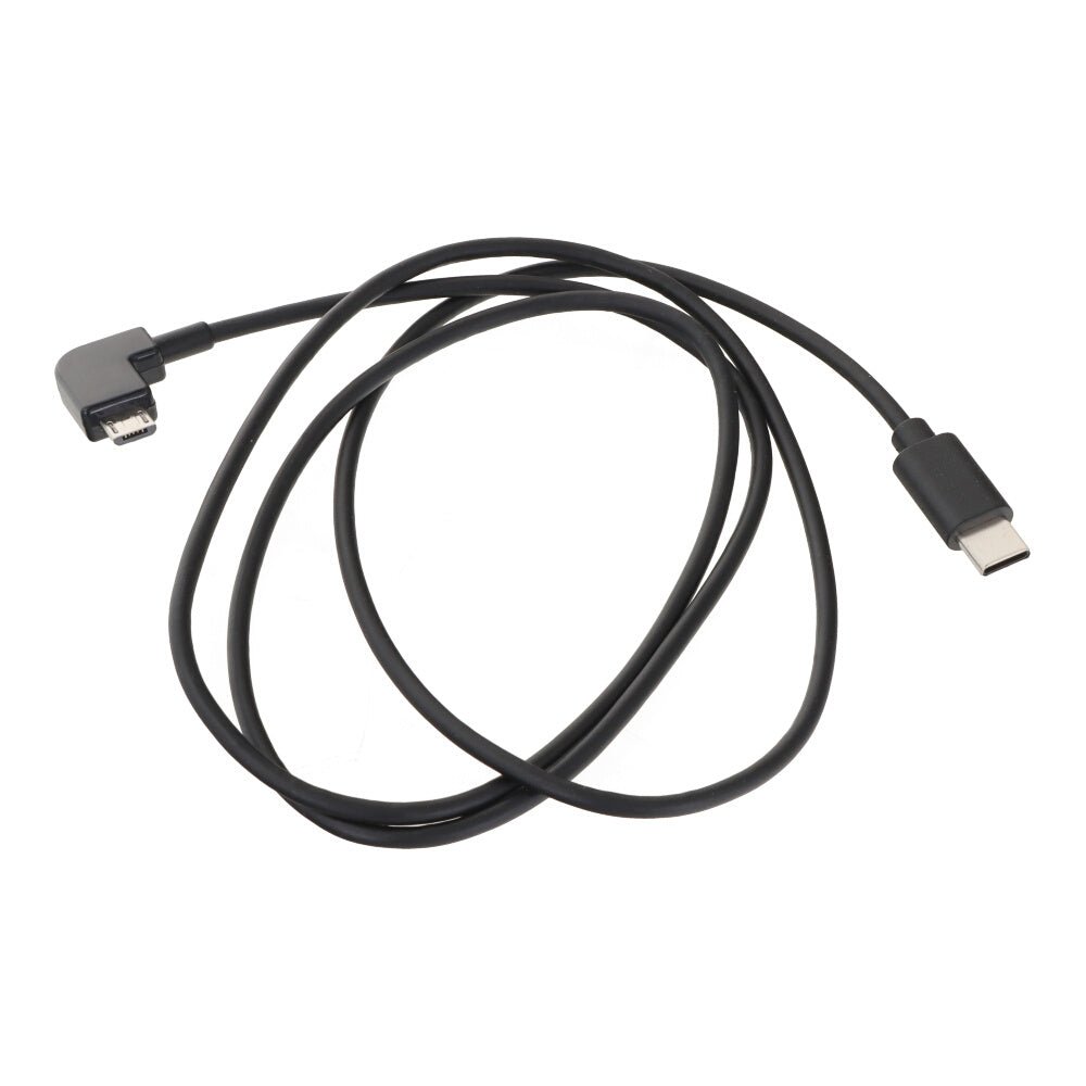 1M USB - C naar Micro (Gebogen Hoofd) OTG Data - verlengkabel voor DJI Pocket 1/2 Zwart