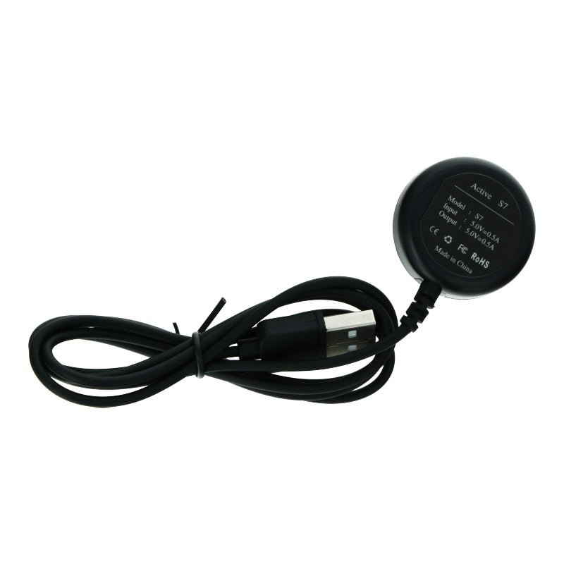 1m USB - oplaadkabel voor Samsung Galaxy Watch Active R500/Active 2 zwart met oplaadstand
