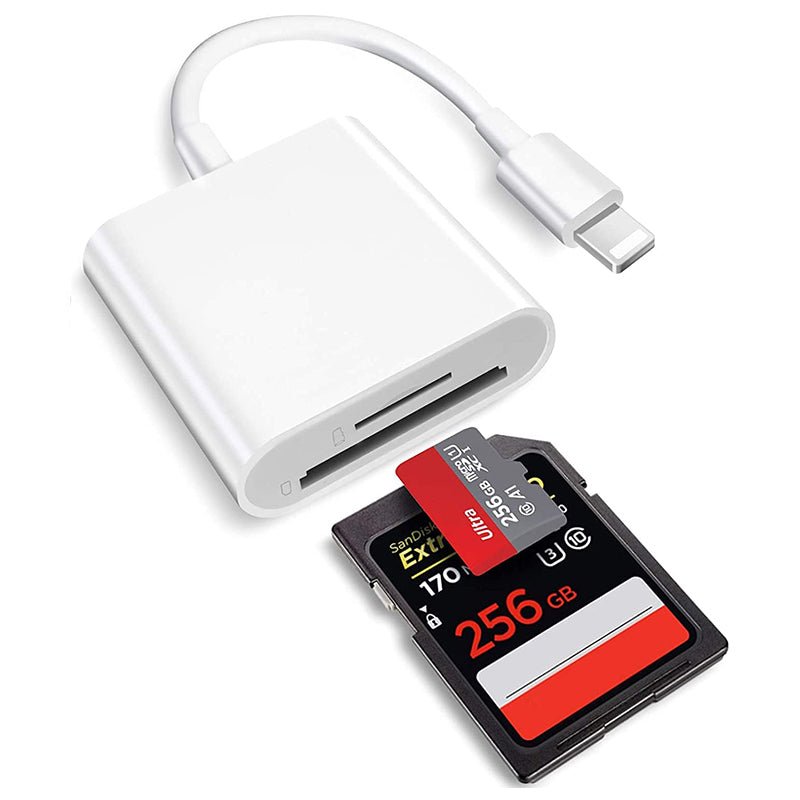 2 in 1 Lightning naar SD/TF kaartlezer voor iPhone/iPad