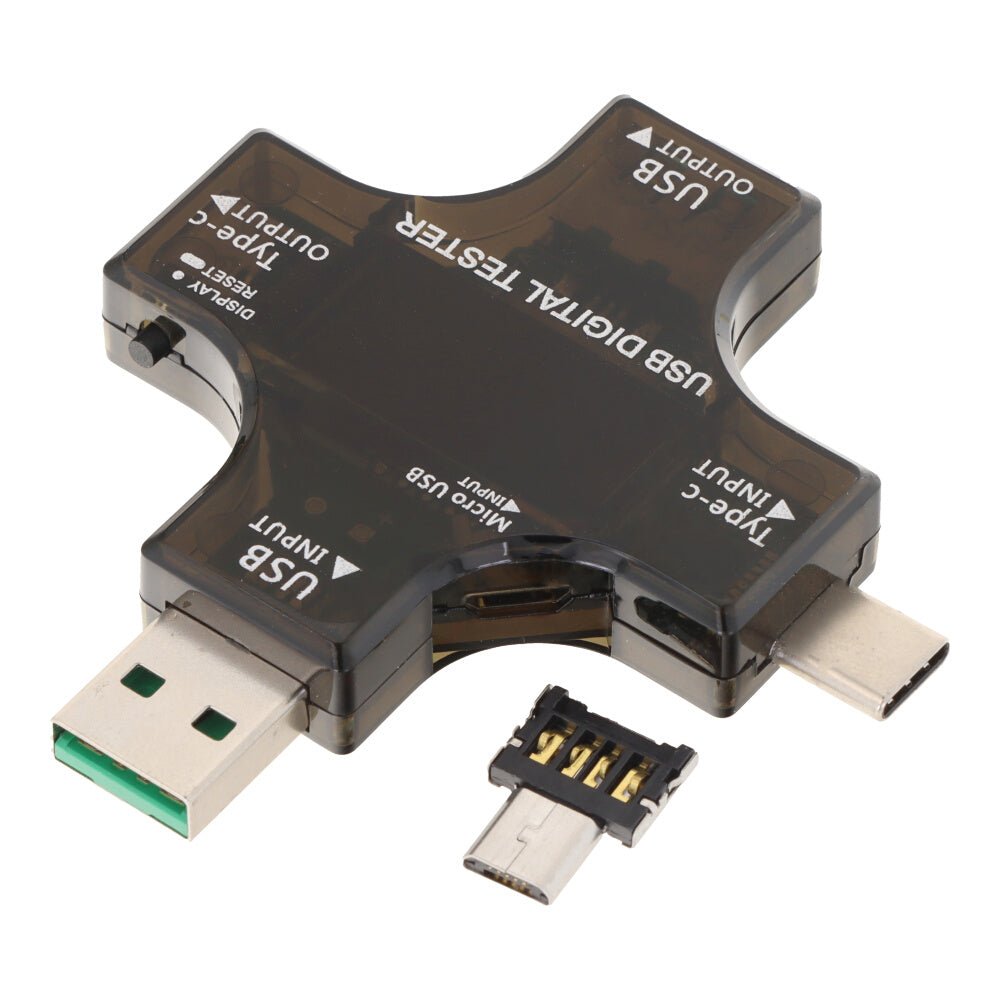 2 in 1 multifunctionele USB - C/USB LCD digitale multimeter spannings - stroom testers