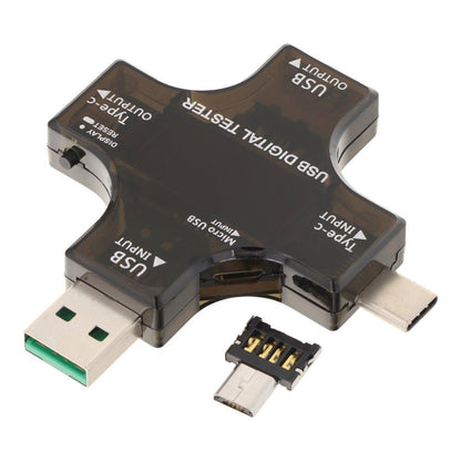 2 in 1 multifunctionele USB - C/USB LCD digitale multimeter spannings - stroom testers