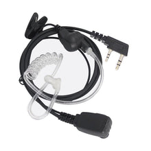 2 pin headset akoestische luchtslang oortelefoon PTT microfoon voor walkietalkie