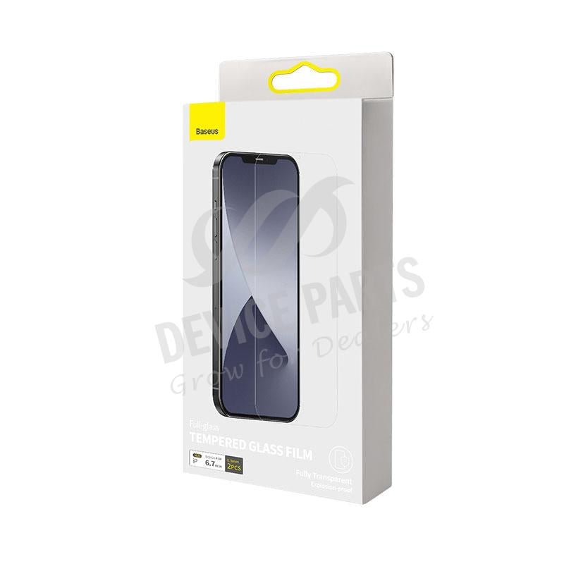 2 stuks Baseus 0.3 mm full screen tempered glass screen protector voor iPhone 12 Pro Max transparant
