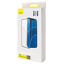 2 stuks Baseus 0.3mm anti blauw licht full screen tempered glass screen protector voor iPhone 13/13 Pro zwart
