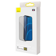 2 stuks Baseus 0.3mm anti - glare privacy full screen tempered glass screen protector voor iPhone 13 Pro Max black