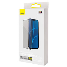 2 stuks Baseus 0.3mm anti - glare privacy volledige display tempered glass screenprotector voor iPhone 13 Mini black