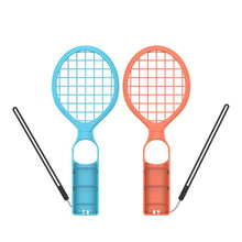 2 stuks DOBE TNS - 3181 tennisracket voor Nintendo Switch/Switch OLED/Switch 2 Joy - Con rood + blauw