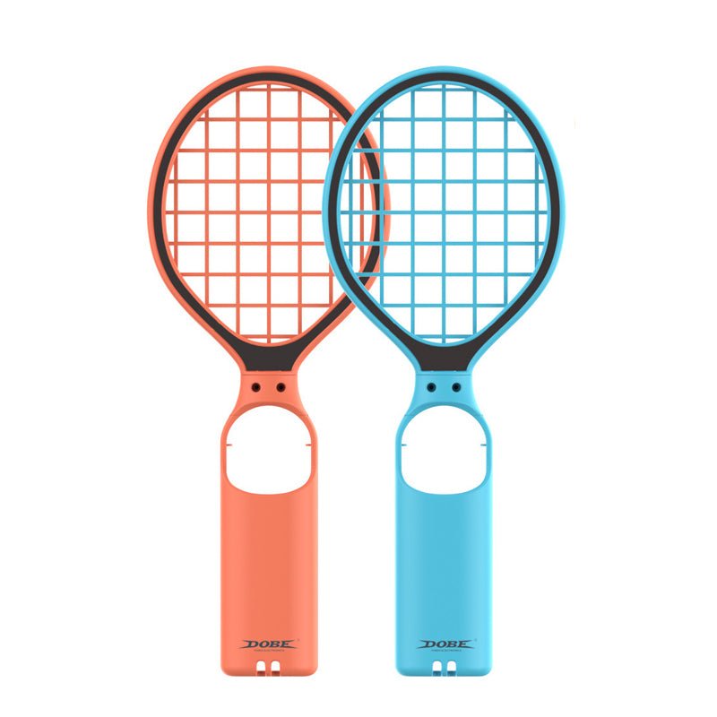 2 stuks DOBE TNS - 3181 tennisracket voor Nintendo Switch/Switch OLED/Switch 2 Joy - Con rood + blauw