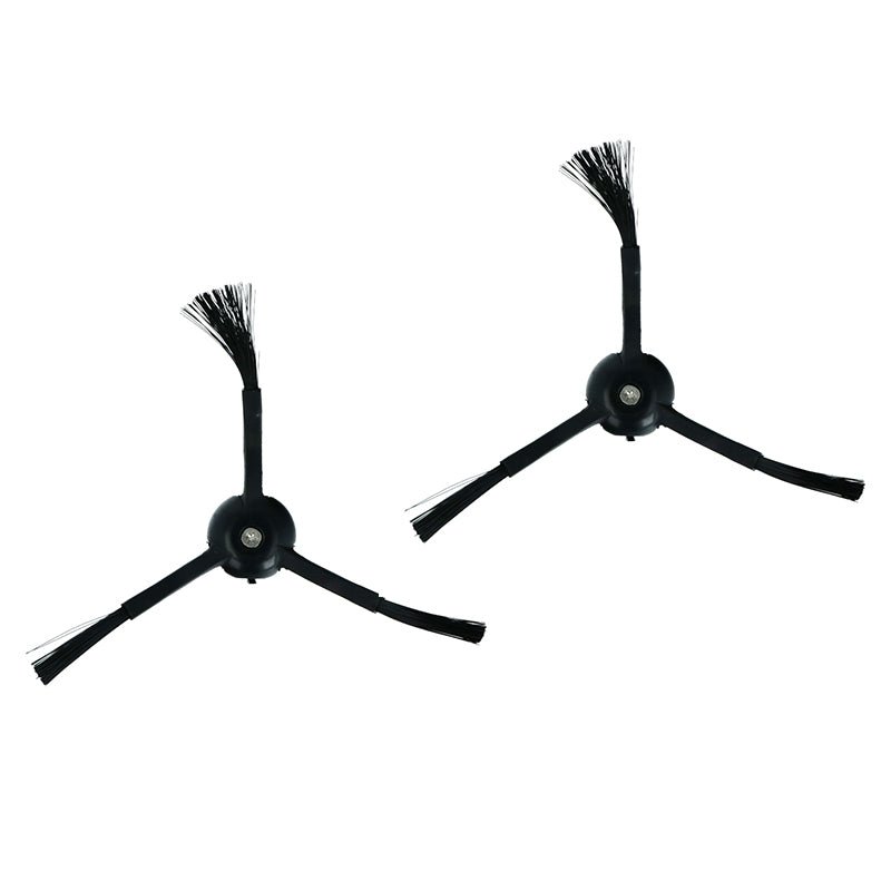 2 stuks driehoekige zijborstel voor Mijia 1S/Roborock S6/Roborock S5/Xiaowa E2/Xiaowa E3 zwart HQ