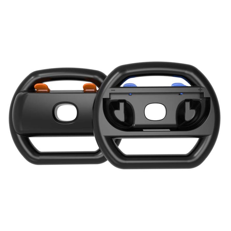 2 stuks HBS - 2813 racing stuurwiel voor Nintendo Switch 2 Joy - Con zwart rood + zwart blauw