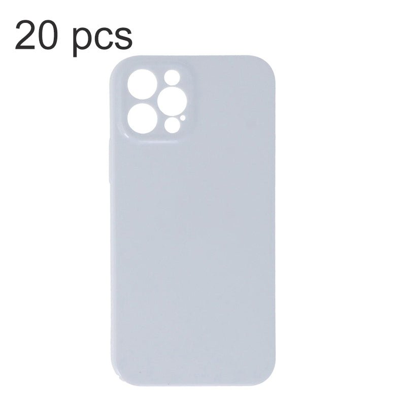 20 stuks Tuoli blanco DIY hitteoverdracht zachte plastic enkel hoesje voor iPhone 12 Pro Max wit