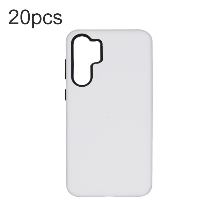 20 stuks Tuoli PC blanco diy hitte transfer harde plastic dubbele telefoonhoesjes voor Samsung Galaxy S25 Ultra wit+zwart