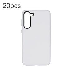 20 stuks Tuoli pc blanco diy hitteoverdracht harde plastic dubbele telefoonhoesjes voor Samsung Galaxy S25+ wit+zwart