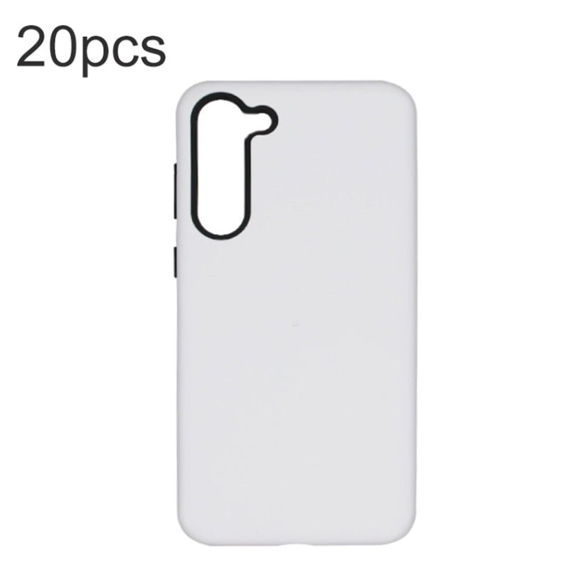 20 stuks Tuoli PC lege DIY warmte - overdracht harde plastic dubbele telefoonhoesjes voor Samsung Galaxy S25 wit+zwart