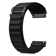 20mm Alpine Loop Nylon Geweven Horlogeband voor Samsung Galaxy Watch 2018 42mm Black