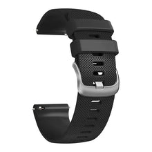 20mm solide kleur gestippelde siliconen horlogeband voor Garmin Venu 2 Plus zwart