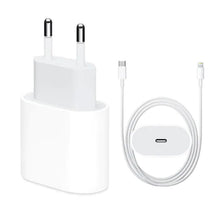 20W A2347 USB - C lader met A2441 2M USB - C naar Lightning kabel voor iPhone HQ wit EU stekker