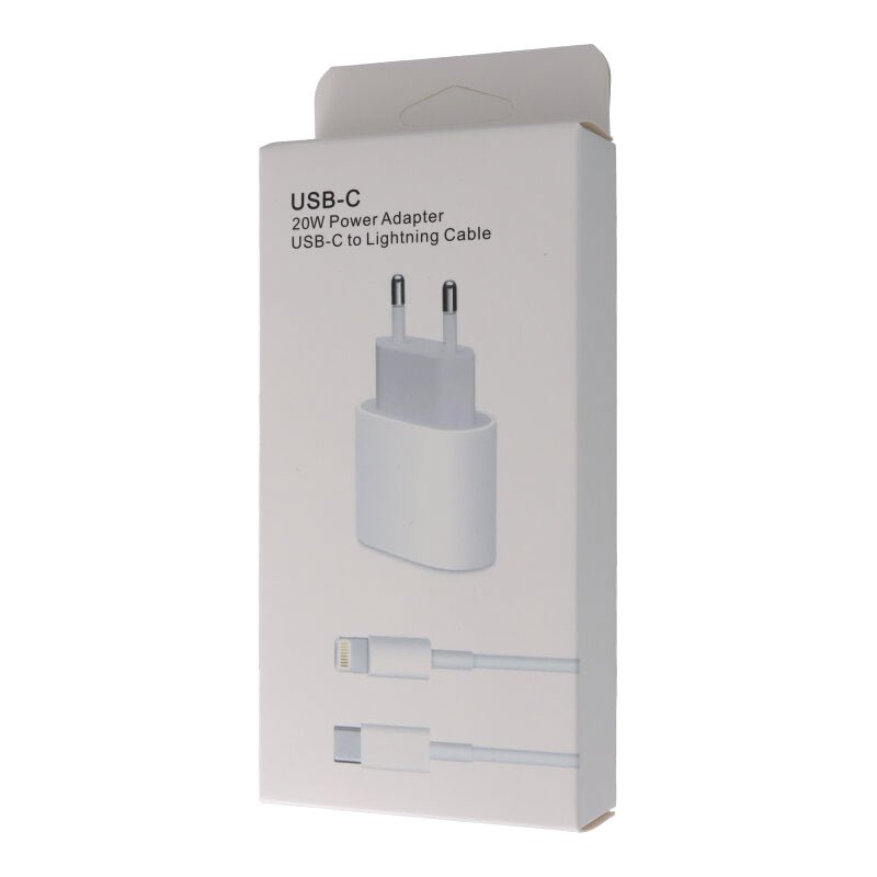 20W A2347 USB - C lader met A2441 2M USB - C naar Lightning kabel voor iPhone HQ wit EU stekker