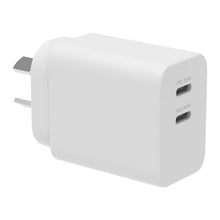 20W Dual USB - C Poorten Snelle Oplader Wit AU Stekker