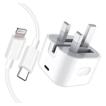 20W USB - C lader set met 20W USB - C naar Lightning kabel voor iPhone HQ wit UK stekker