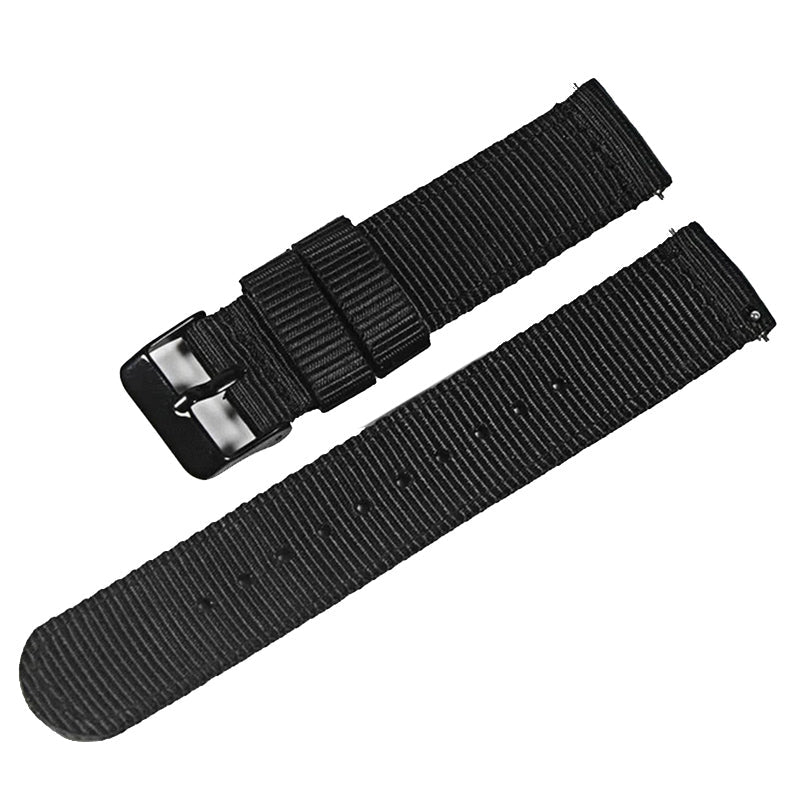 22mm quick release nylon geweven horlogeband voor Samsung Galaxy Watch 2018 46mm black