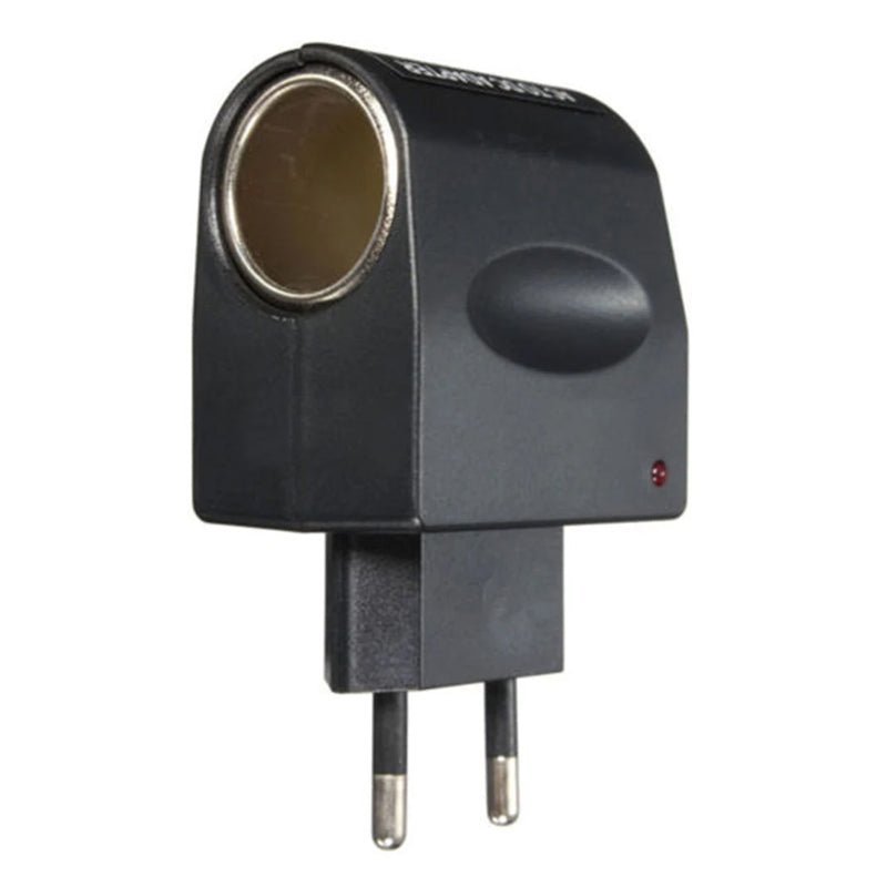 230V auto sigarettenaansteker adapter HQ zwart EU stekker