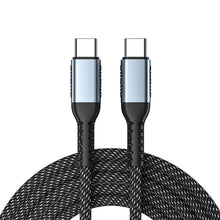 240W USB - C naar USB - C gevlochten snelle laad datakabel voor mobiel telefoon/laptop zwart