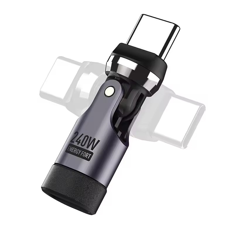 240W USB - C naar USB - C OTG 540° Draaibare Snellader Adapter