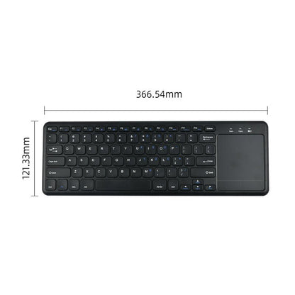 2.4GHz ultradun draadloos toetsenbord met touchpad zonder batterij Amerikaanse versie zwart