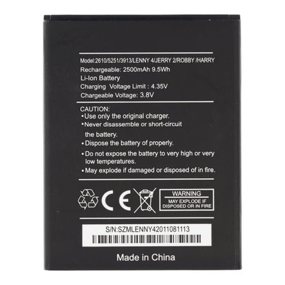 2610 2500mAh batterij voor Wiko Jerry 3/Y60 OEM zonder logo