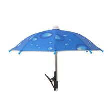 27mm Smartphone zonnescherm parasol met kleine clip blauw