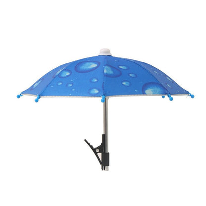 27mm Smartphone zonnescherm parasol met kleine clip blauw