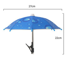 27mm Smartphone zonnescherm parasol met kleine clip blauw