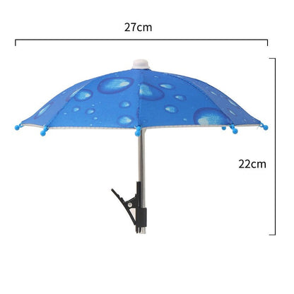 27mm Smartphone zonnescherm parasol met kleine clip blauw