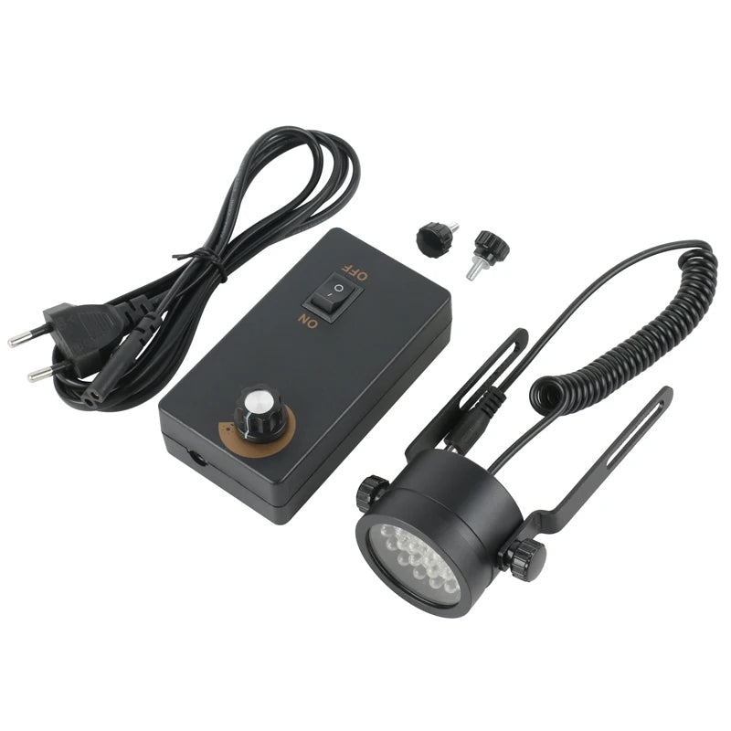 28 LED verlichtingsbron met verstelbare helderheid en schuine lichtinval voor stereo microscoop EU stekker
