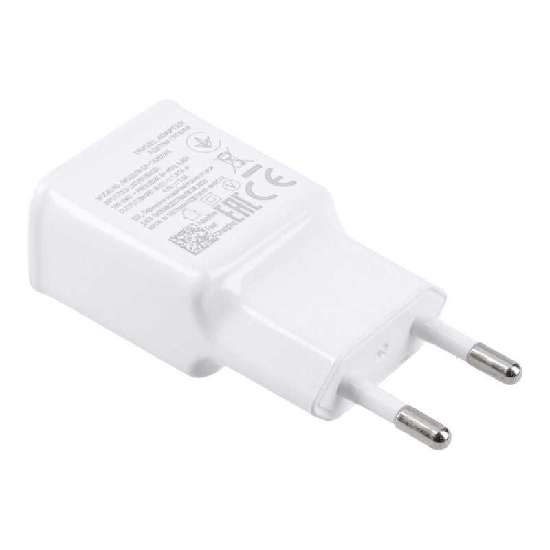 2A USB Snellader zonder logo voor Samsung Wit OEM EU Plug