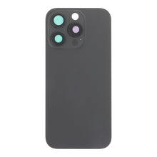Batterij cover + Back Camera Lens en Bezel met magneetring + metalen plaat voor iPhone 16 Pro Black Titanium HQ