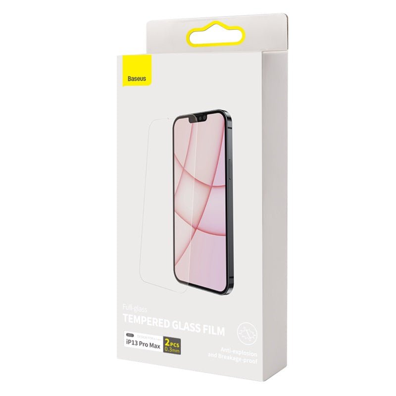 2st Baseus 0.3mm Tempered Glass Screen Protector voor iPhone 13 Pro Max Transparant
