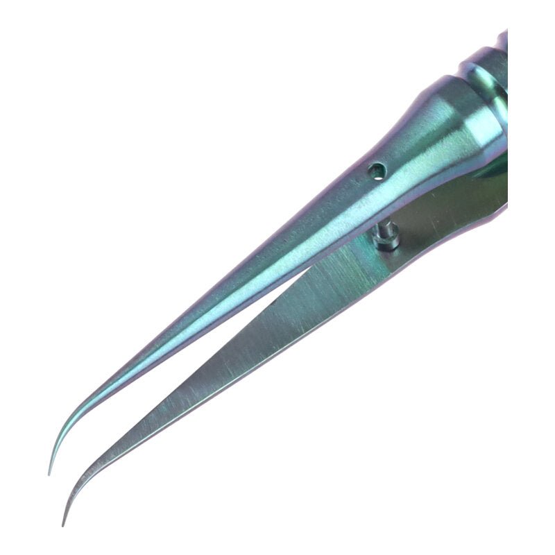 2UUL TI02 gebogen kop titaniumlegering ultraprecieze pincet