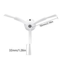 3 - armige zijborstel voor Roborock Serie Q5 Pro / Roborock Serie Q8 Max wit HQ 2 stuks in één set