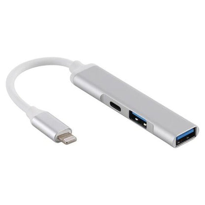 3 in 1 Lightning (Male) naar USB 3.0*2 (Female) + Lightning (Female) Camera Reader Adapter
