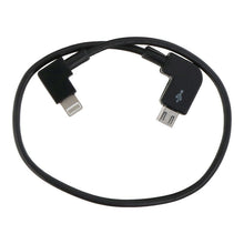 30 cm micro naar lightning datakabel voor DJI Mavic Pro/Mavic Air/Mavic 2 Zoom/Mavic 2 Pro/Mavic Mini/Spark zwart HQ