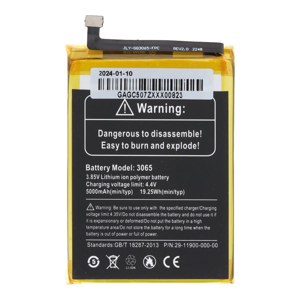 3065 5000mAh batterij + batterij plaklaag voor Ulefone Armor 5 OEM zonder logo