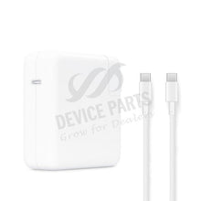 30W oplader met 1M dual USB - C kabel voor Macbook A1369/A1932 HQ wit zonder logo AU stekker