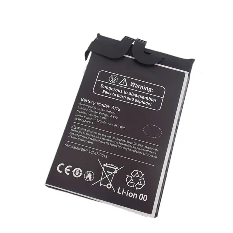 3116 22000mAh batterij + batterij plaklaag voor Ulefone Armor 24 OEM