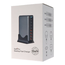 320W USB*4+USB - C*4 8 in 1 GaN Desktop Snellader Europese stekker Grijs