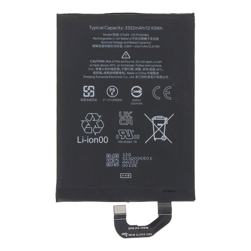 3332mAh grote batterij en plaklaag voor Google Pixel Fold OEM zonder logo
