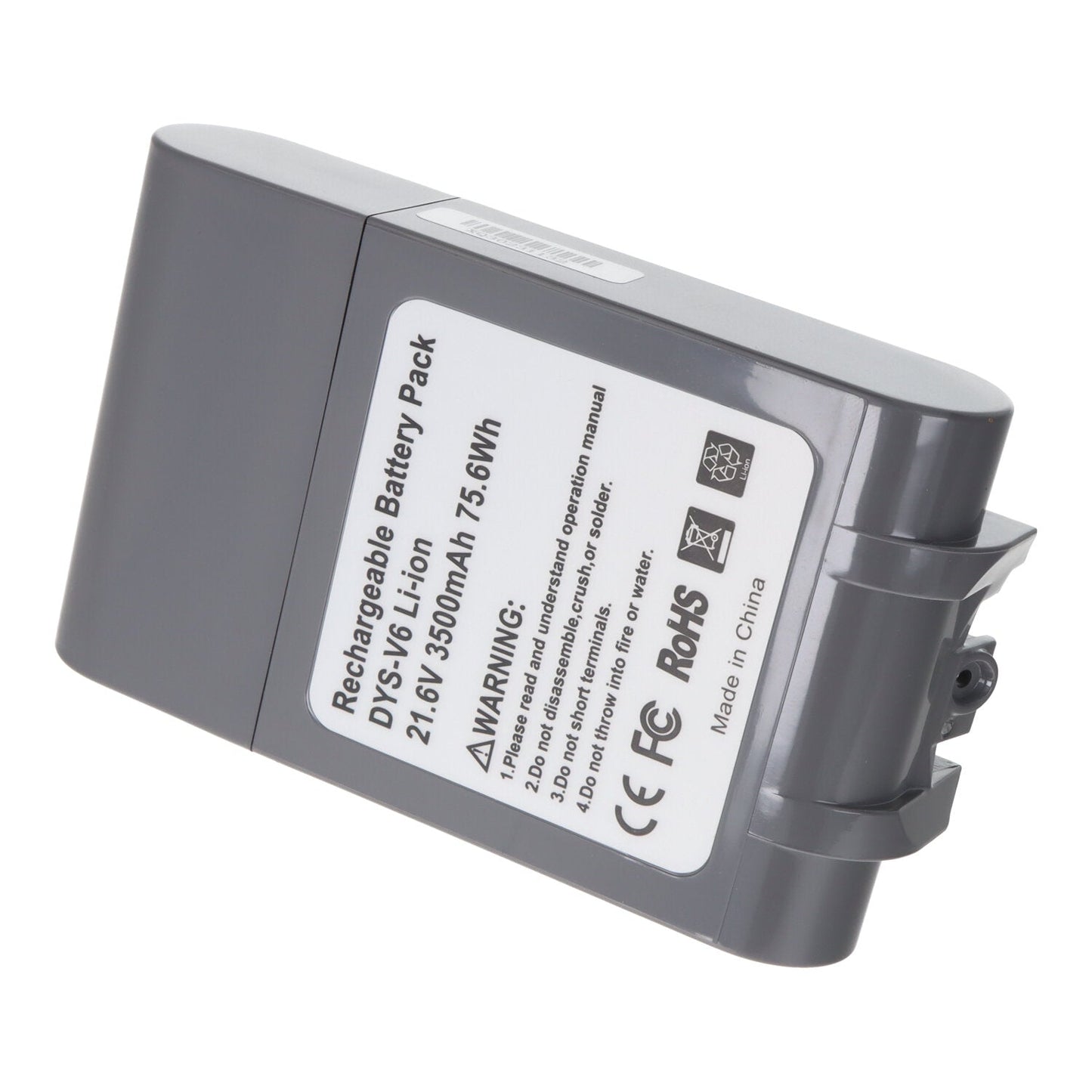 3500mAh 3.5Ah/21.6V batterij voor Dyson V6 OEM zonder logo